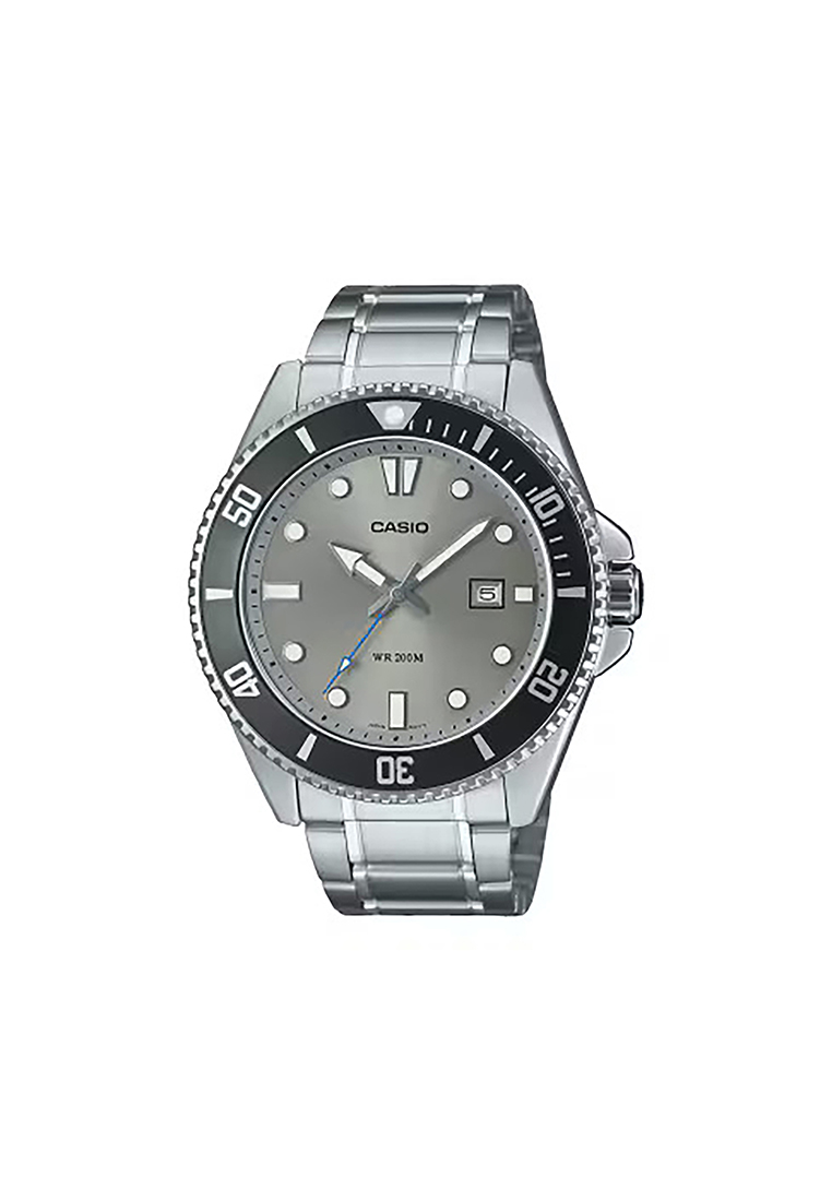CASIO MDV-107D-8A Men Analog Watch Silver Stainless Steel Strap