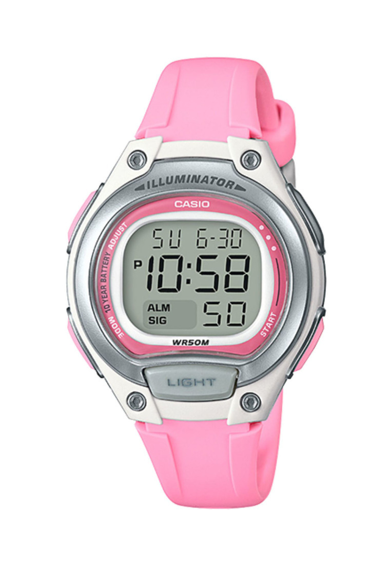 Casio Kids Digital Watch LW-203-4AV Pink Resin Strap