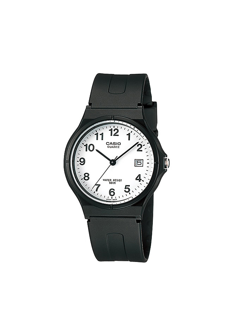 CASIO Men's Analog Watch MW-59-7BV Black Resin Band Watch