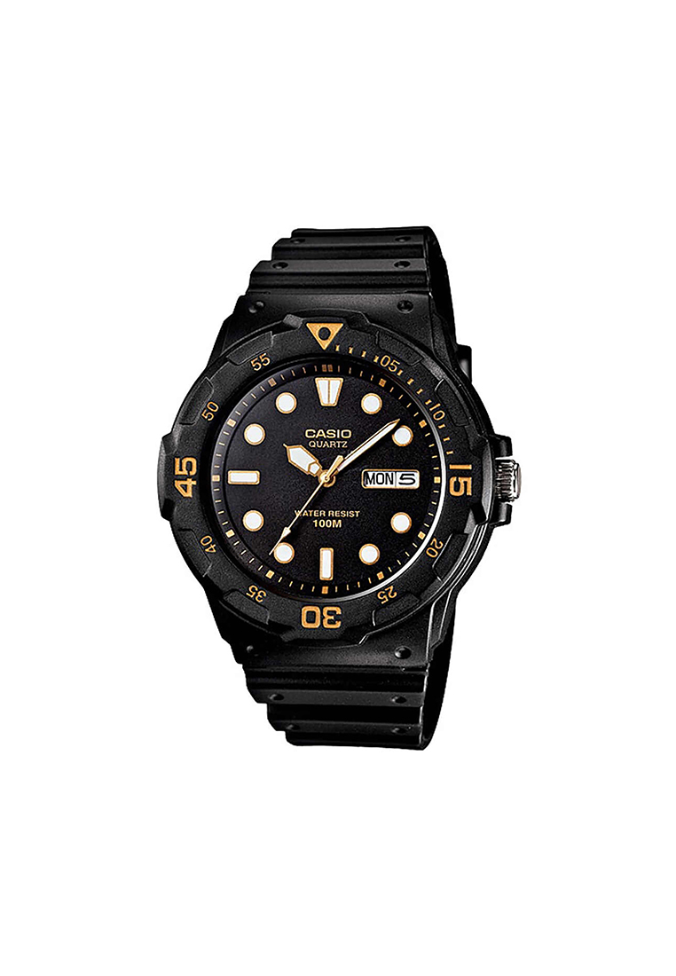 CASIO Men Analog Watch MRW-200H-1EV Black Resin Strap