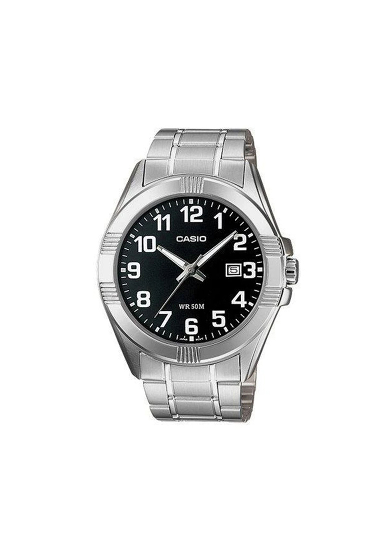 CASIO Men Analog Watch MTP-1308D-1BV Silver Stainless Steel Strap