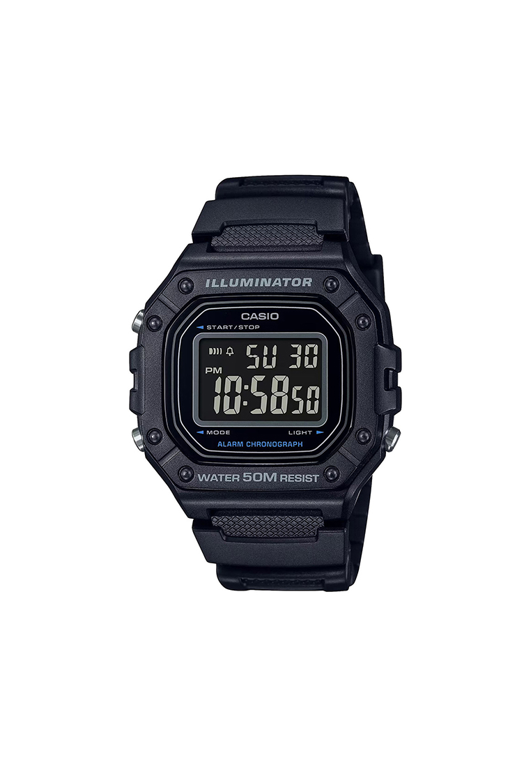 CASIO W-218H-1BV Men's Digital Sport Watch with Black Resin Band