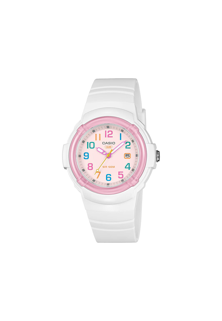 CASIO LX-800H-7A1V Women Analog Watch White Resin Band