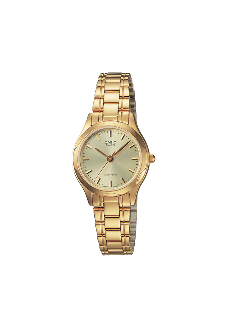 CASIO Women's Analog Watch LTP-1275G-9A Gold Stainless Steel Band Watch for ladies