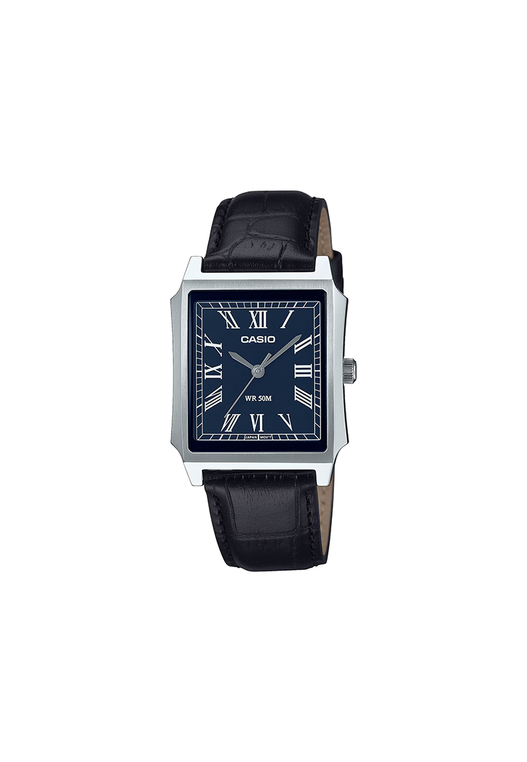 CASIO MTP-B190L-2BV Men Analog Watch Black Leather Band