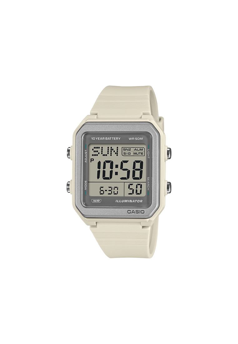 CASIO W-221H-8AV Unisex Digital Watch Beige Resin Band