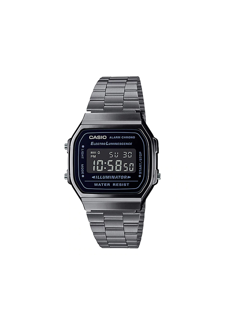 CASIO Vintage Men's Digital Watch A168WGG-1B Black Stainless Steel Watch