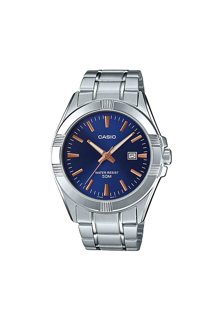 CASIO Men Analog Watch MTP-1308D-2AV Silver Stainless Steel Strap