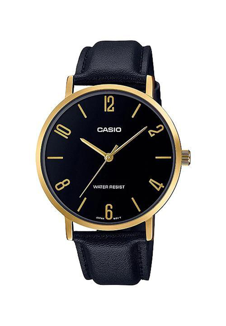 casio plain black watch