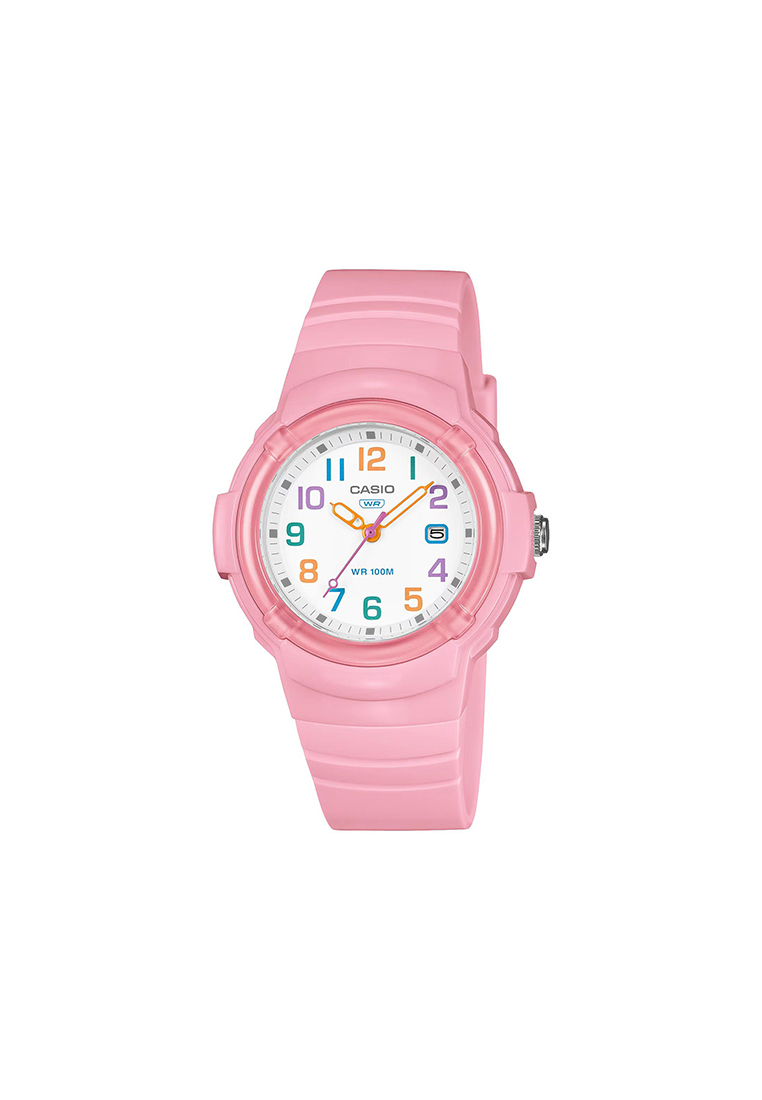 CASIO LX-800H-4AV Women Analog Watch Pink Resin Band