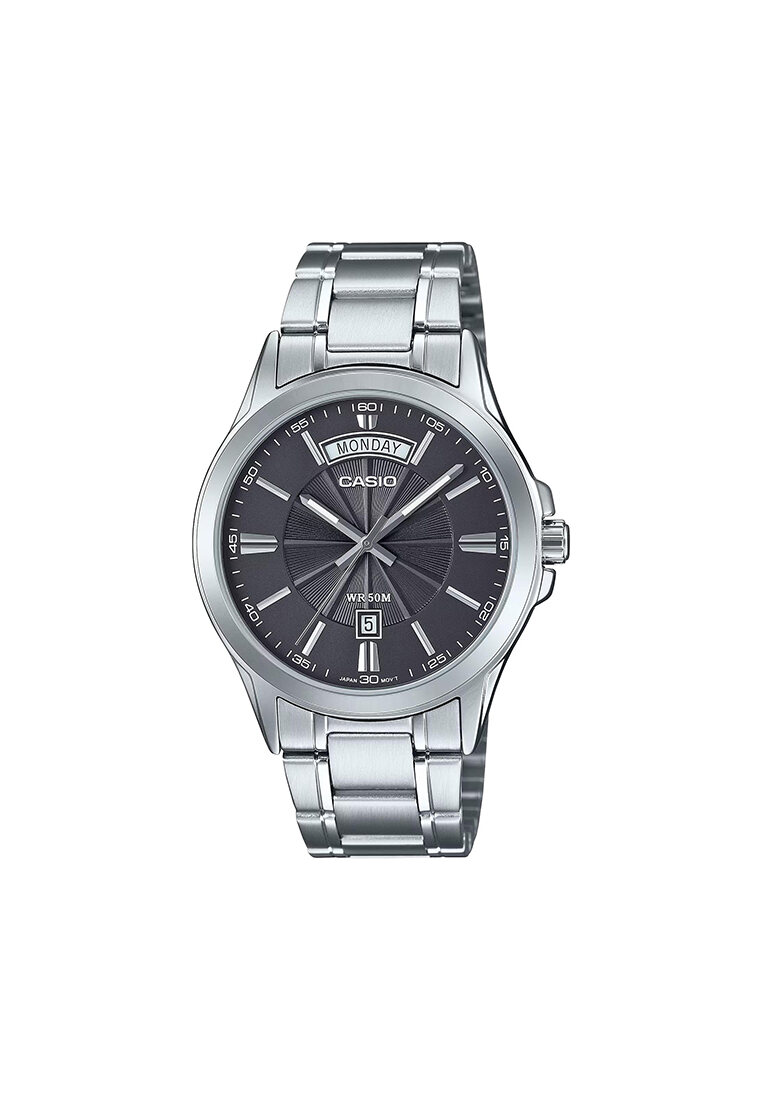 CASIO MTP-1381D-8A Men Analog Watch with Silver Stainless Steel Band