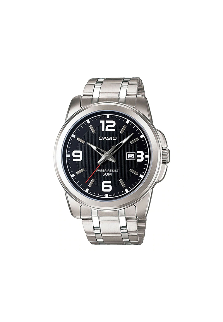 CASIO Men Analog Watch MTP-1314D-1AV Silver Stainless Steel Strap