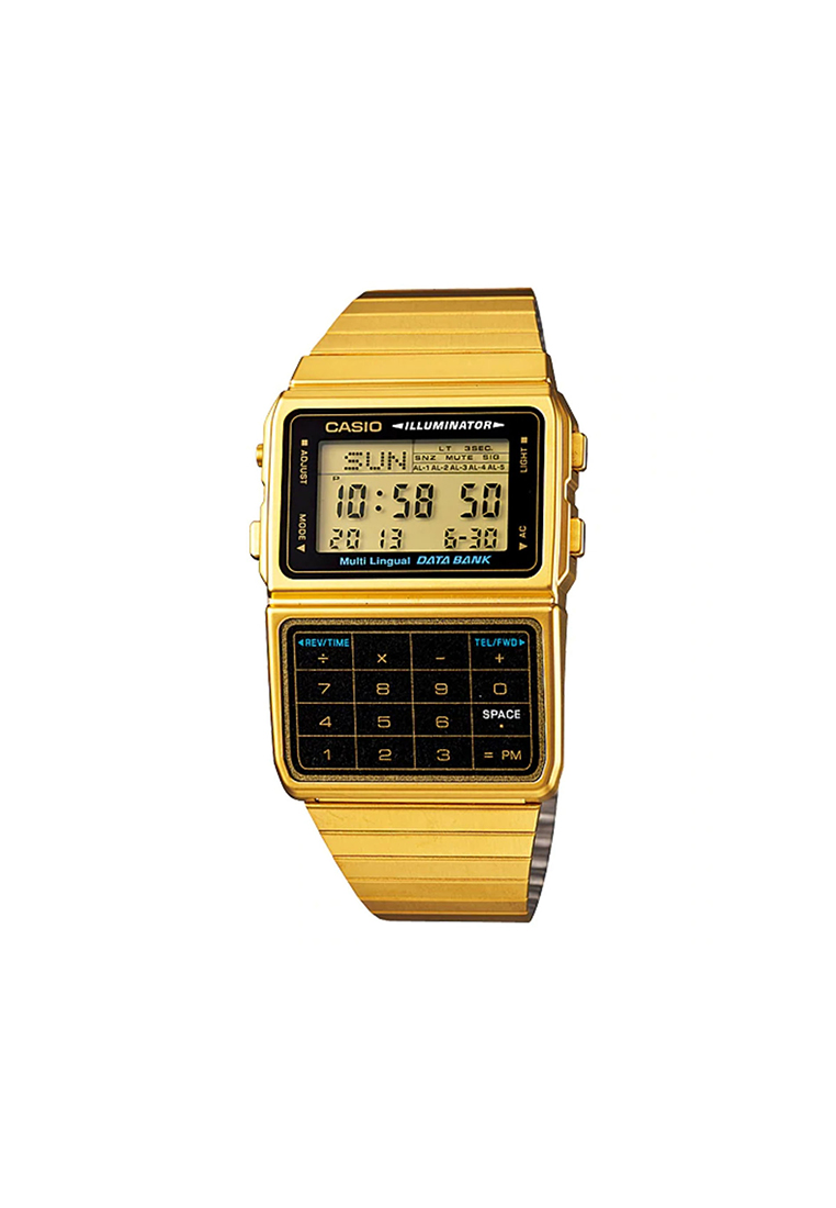 Casio Watches Men's Digital Watch DBC-611G-1 Calculator Databank Gold Watch