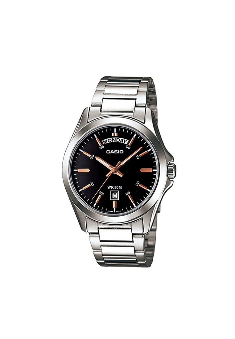 Casio Watches Men's Analog Watch MTP-1370D-1A2V Silver Stainless Steel Watch