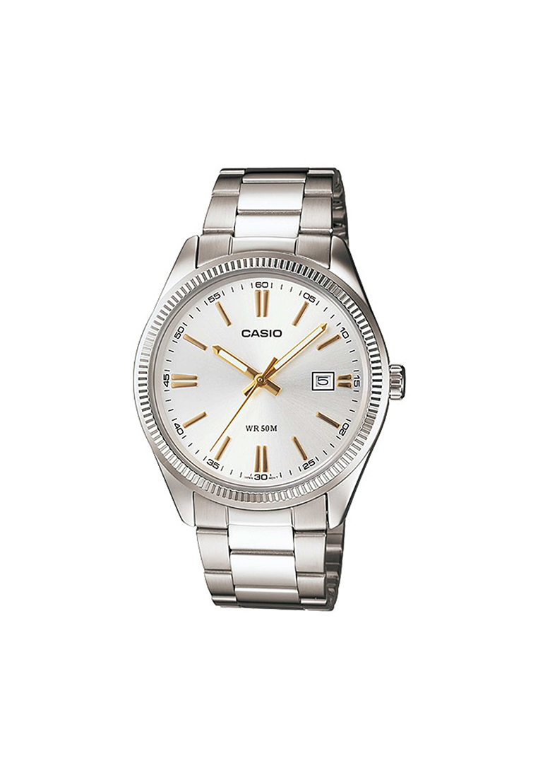 Casio Watches Men's Analog Watch MTP-1302D-7A2 Silver Stainless Steel Band