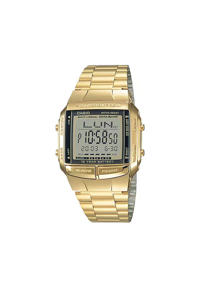 Casio Watches Men's Data bank DB-360G-9A Gold tone Digital Watch
