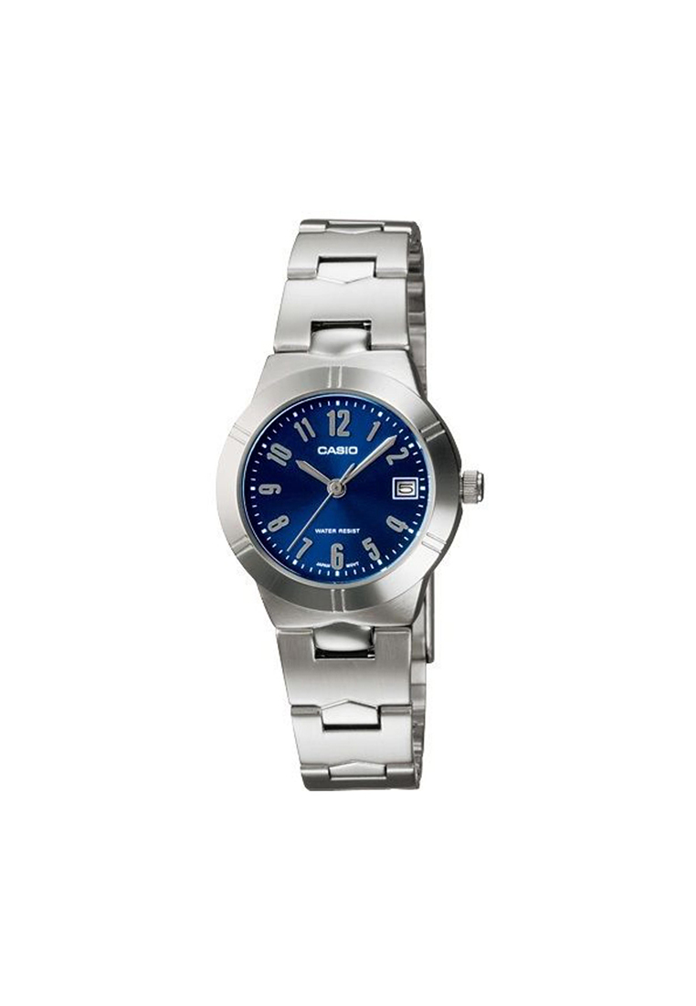 Casio Watches Women's Analog Watch LTP-1241D-2A2 Blue Dial with Stainless Steel Band Ladies Watch