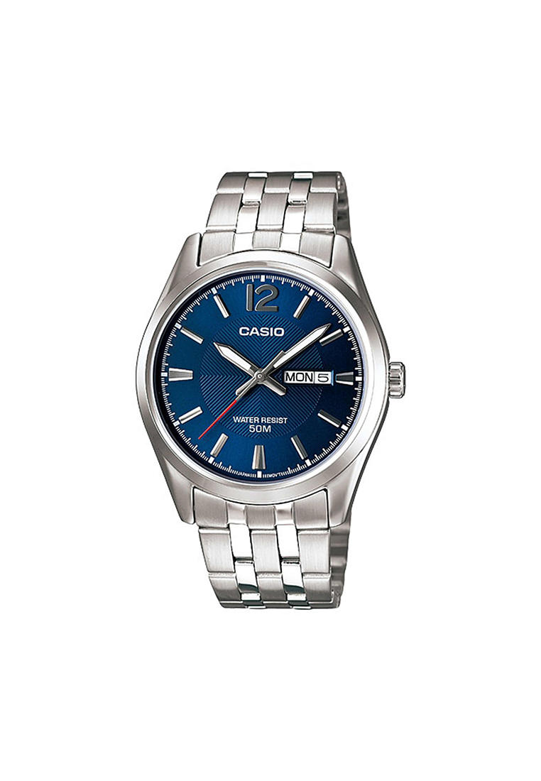 Casio Watches Men's Analog Watch MTP-1335D-2AV Blue Dial with Stainless Steel Watch