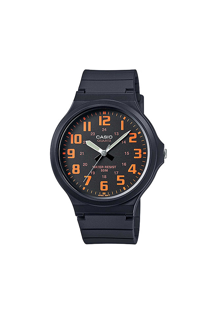 Casio Watches Men's Analog MW-240-4BV Big Case with Black Resin Band Watch