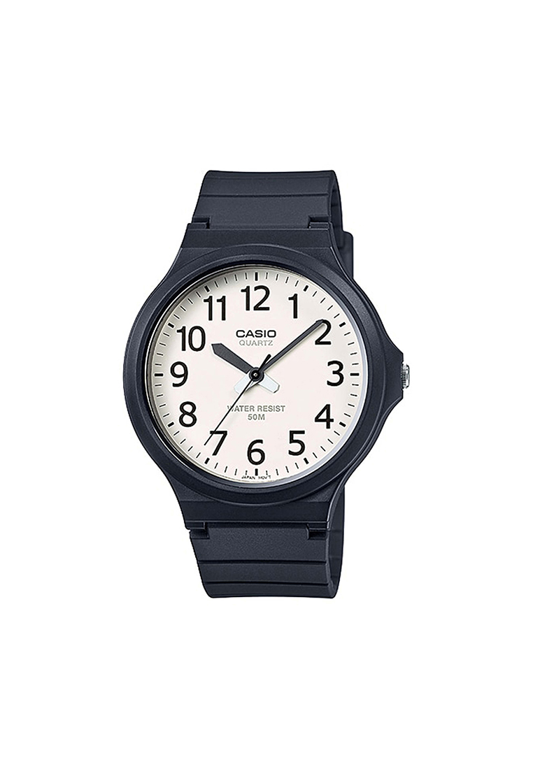 Casio Watches Men's Analog MW-240-7BV Big Case with Black Resin Band Watch
