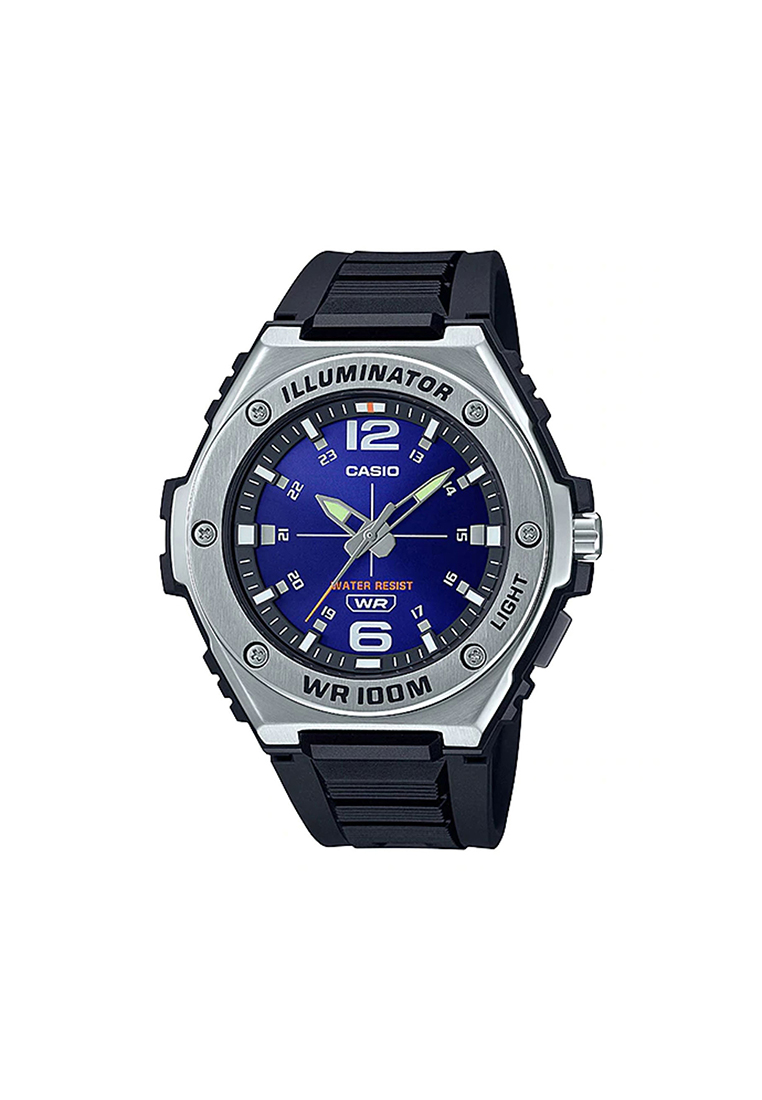 Casio Watches Men's Analog Watch MWA-100H-2AV Black Resin Band Casual Watch