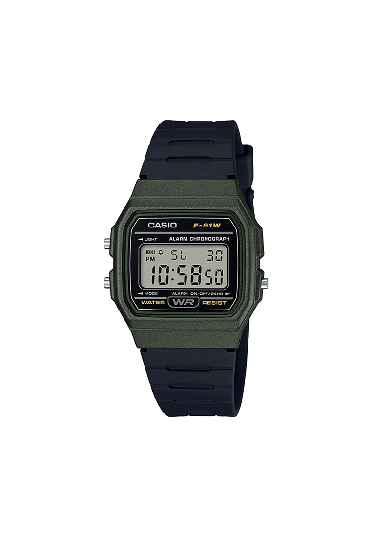 Casio Watches Men's Digital F-91WM-3A Black Resin Band Casual Watch