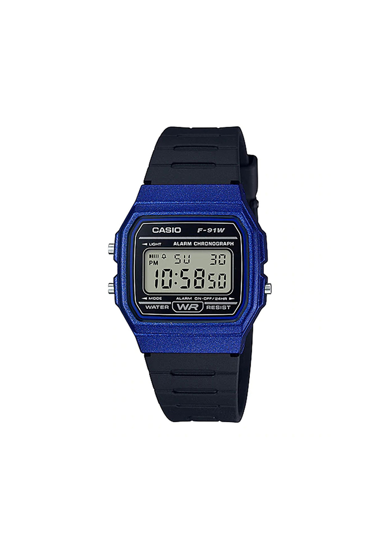 Casio Watches Men's Digital Watch F-91WM-2A Black Resin Band Sport Watch