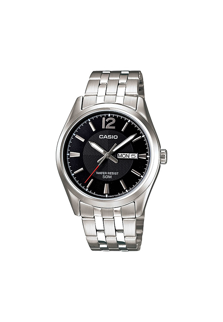 Casio Watches Men's Analog Watch MTP-1335D-1AV Silver Stainless Steel Band
