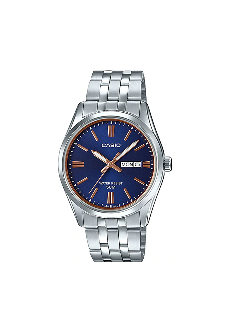 Casio Watches Men's Analog Watch MTP-1335D-2A2V Stainless Steel Band Casual Watch