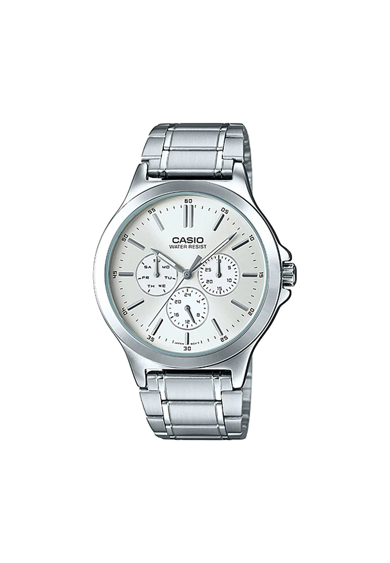 Casio Watches Men's Analog Watch MTP-V300D-7A Multi-Hands Stainless Steel Watch