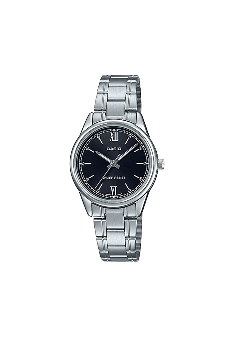 Casio Watches Women's Analog Watch LTP-V005D-1B2 Silver Stainless Steel Band Ladies Watch