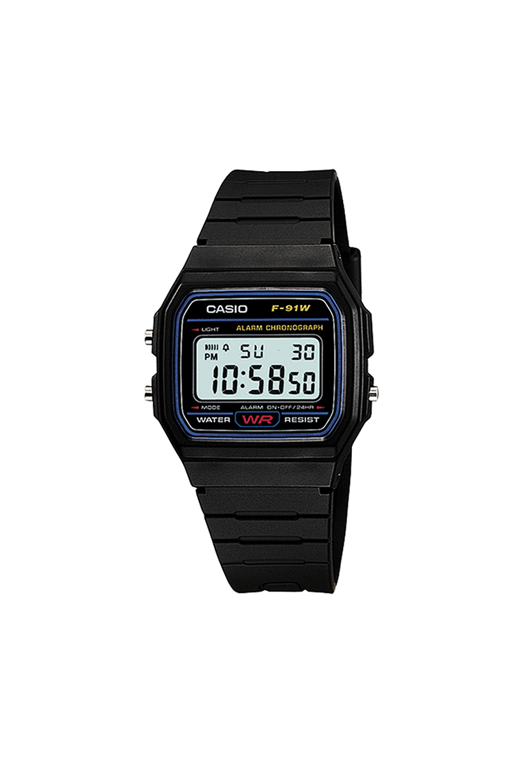 Casio Watches Men's Digital Watch F-91W-1DG Black Resin Band Casual Watch