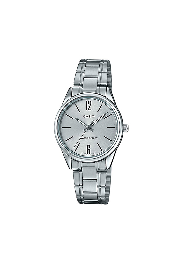 Casio Watches Women's Analog Watch LTP-V005D-7B Silver Stainless Steel Band Watch for women