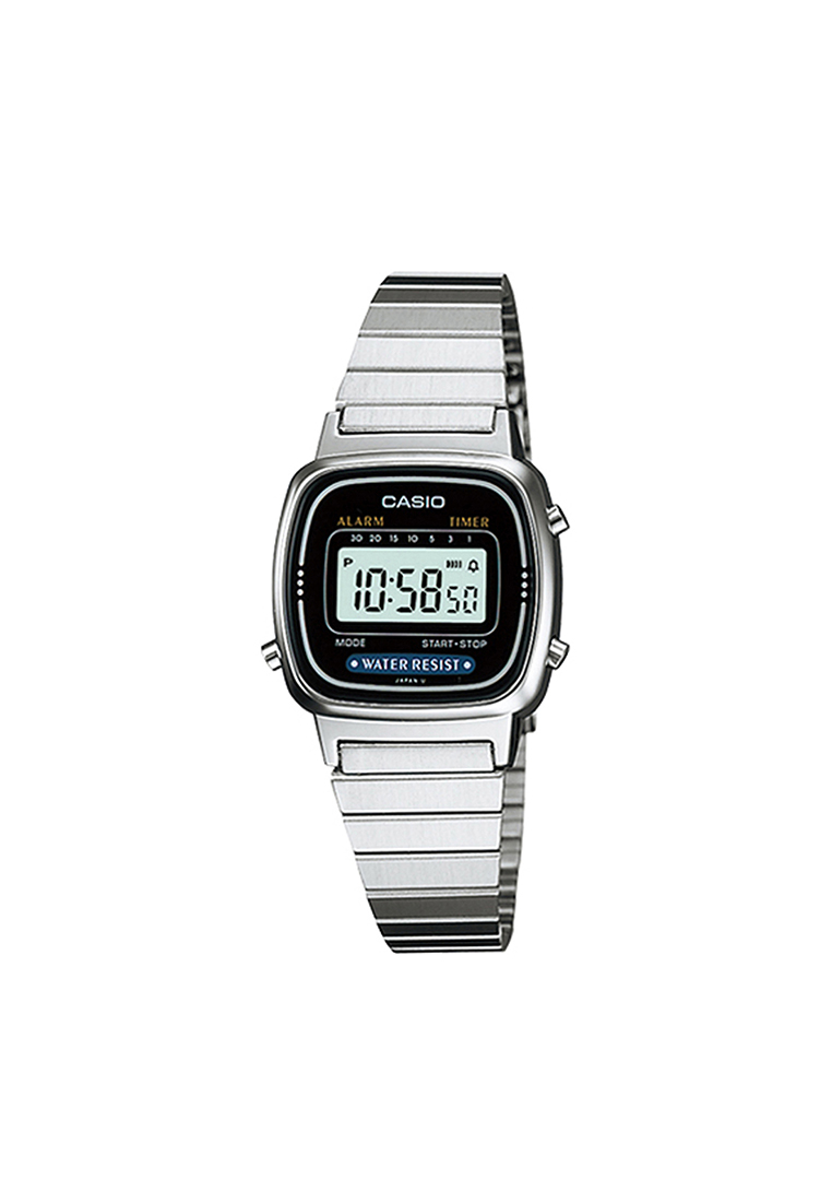 Casio Watches Women's Digital Watch LA670WD-1 Silver Stainless Steel Watch