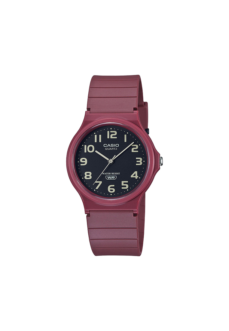 Casio Watches Men's Analog Watch MQ-24UC-4B Red Resin Band