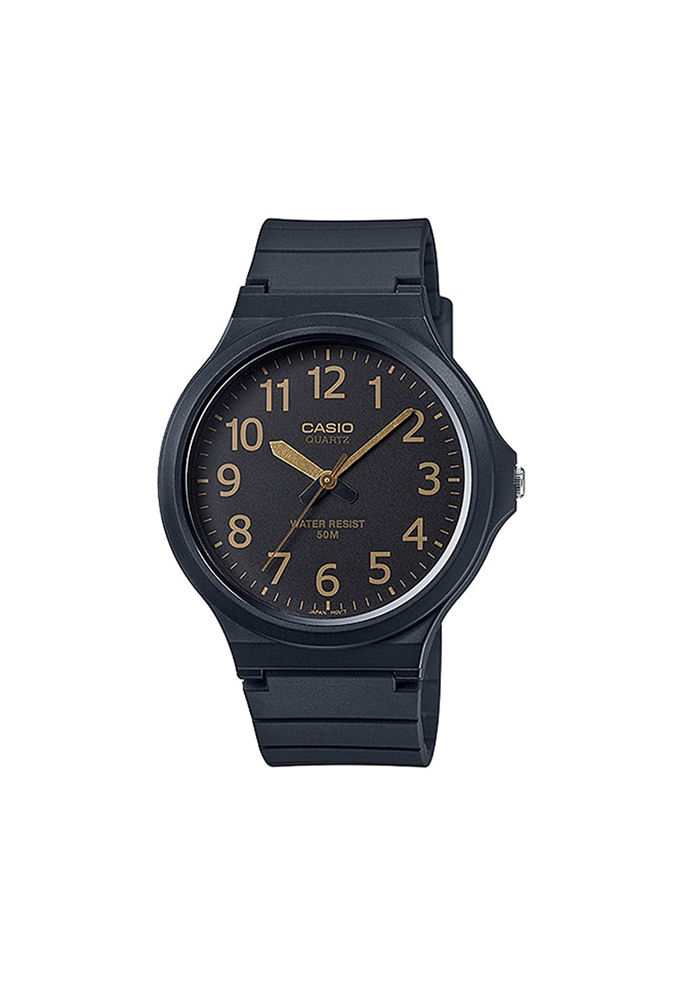 Casio Watches Men's Analog MW-240-1B2V Big Case Black Resin Casual Watch