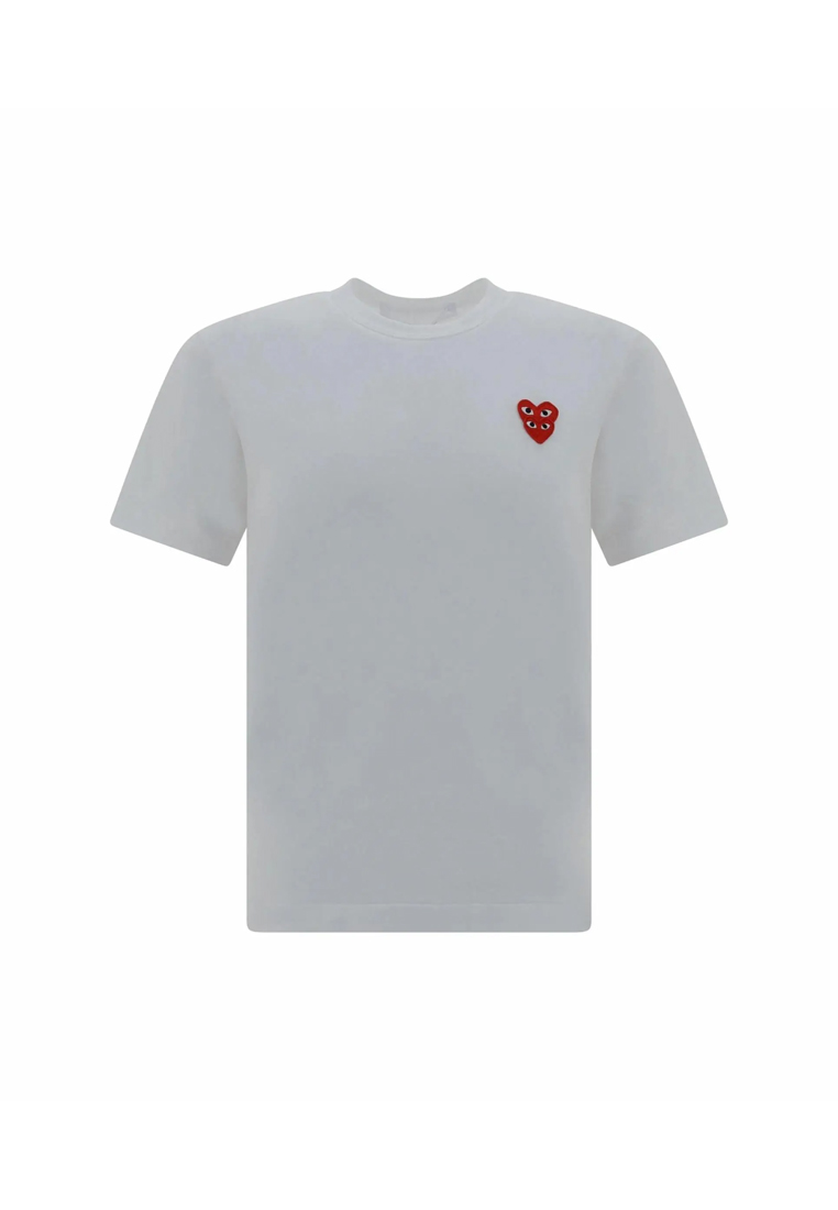 CDG Play Men's Short Sleeved T-shirt in White AX-T288-051-2