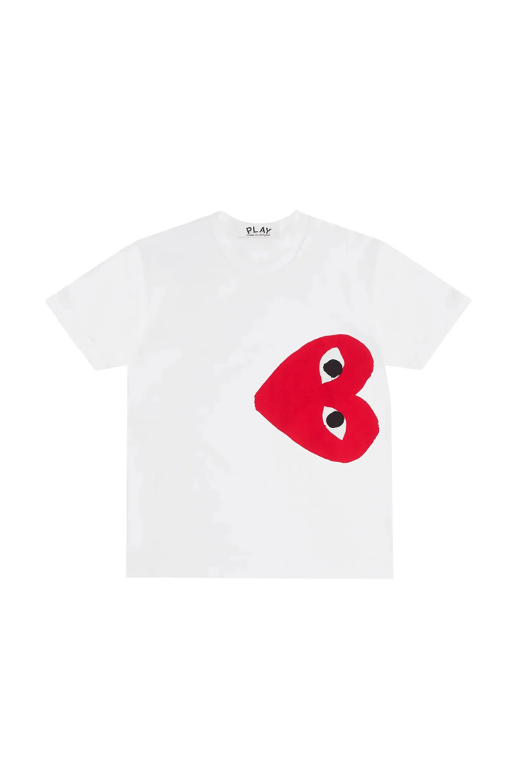 CDG Play Men's Short Sleeved T-shirt in White AX-T345-051-1