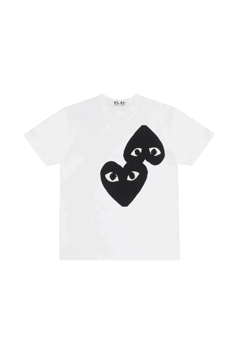 CDG Play Men's Short Sleeved T-shirt in White AX-T348-051-1