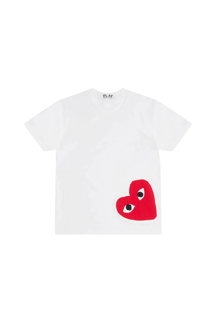 CDG Play Men's short sleeved T-shirt in white AX-T349-051