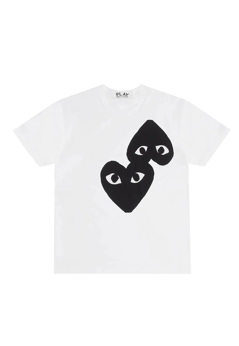 CDG Play Men's short sleeved T-shirt in white AX-T348-051