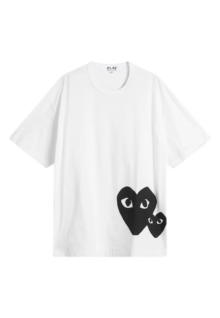 CDG Play Men's short sleeved T-shirt in white AX-T350-051