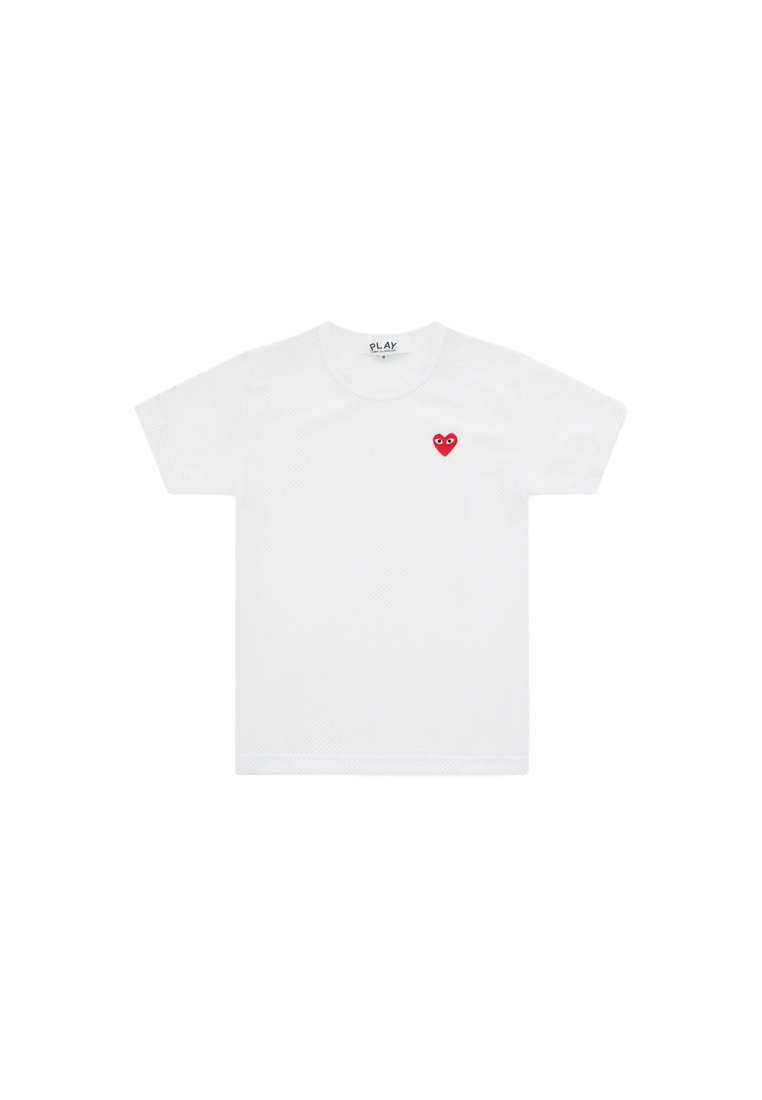 CDG Play Men's short sleeved T-shirt in white AX-T351-051