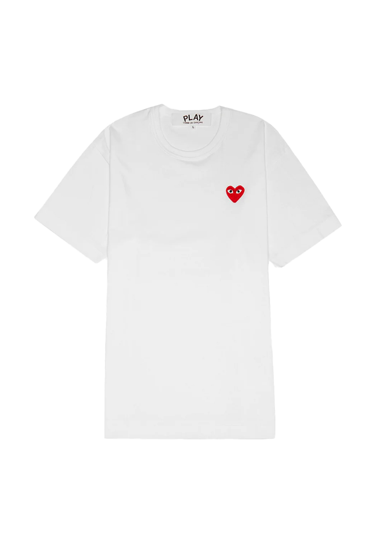 CDG Play Men's short sleeved T-shirt in white AX-T108-051