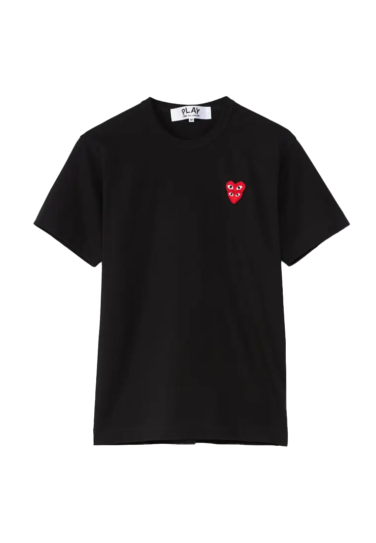 CDG Play Men's Short sleeved T-shirt in Black AX-T288-051