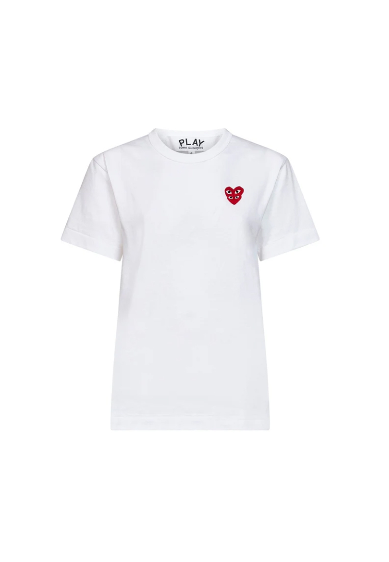 CDG Play Men's short sleeved T-shirt in white AX-T288D