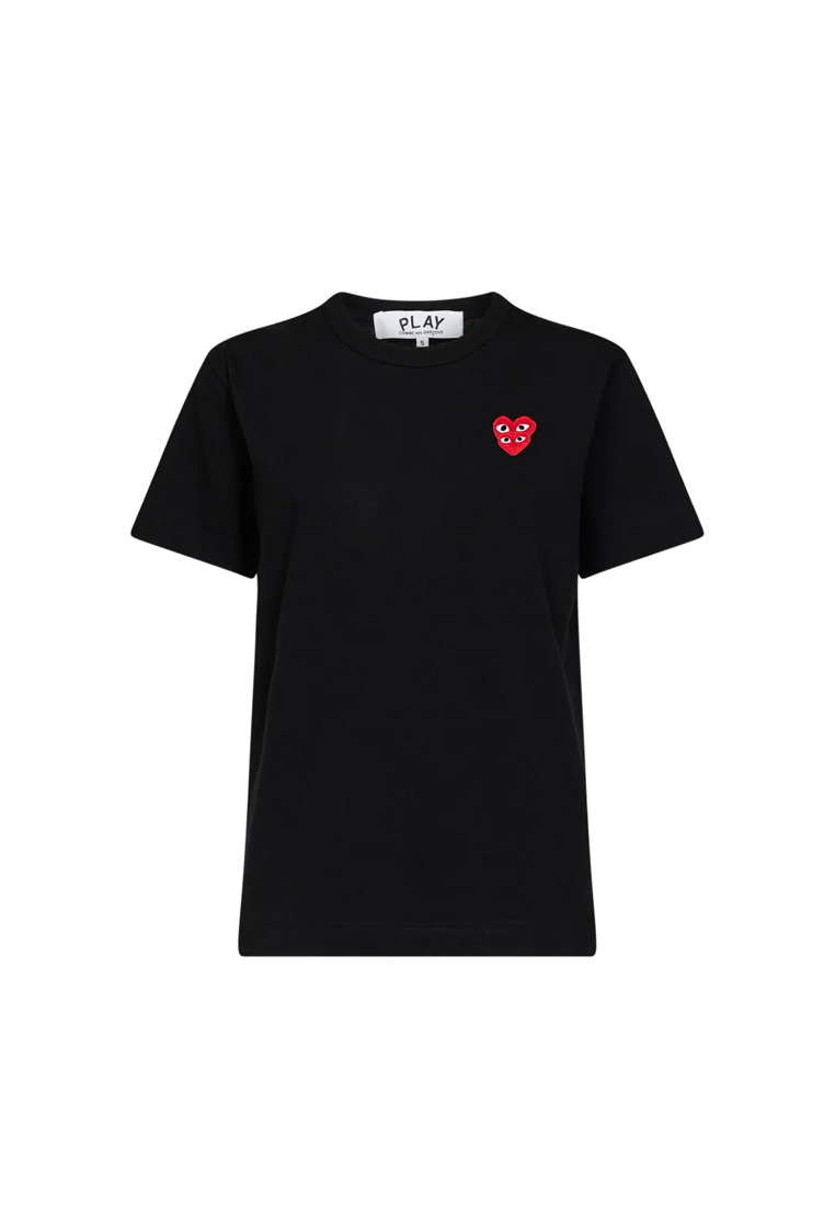 CDG Play Men's Short Sleeved T-shirt in Black AX-T288D