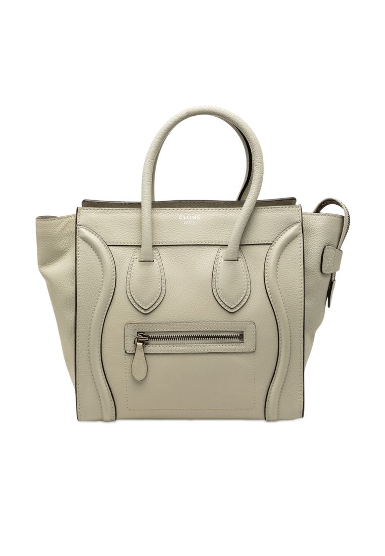 CELINE Pre-Loved Celine Micro Leather Luggage Tote