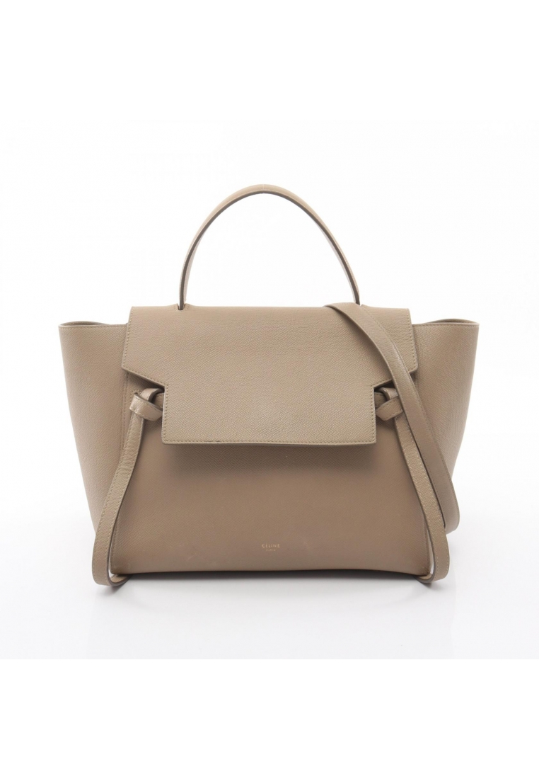 CELINE Pre-Loved Celine BELT BAG MINI belt bag mini Handbag leather beige 2WAY