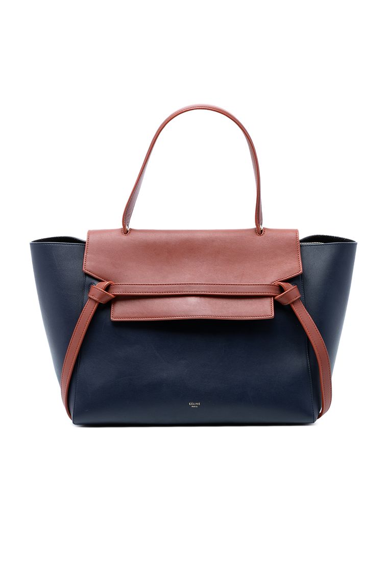 CELINE Pre-Loved Celine Mini Bicolor Smooth Calfskin Belt Bag